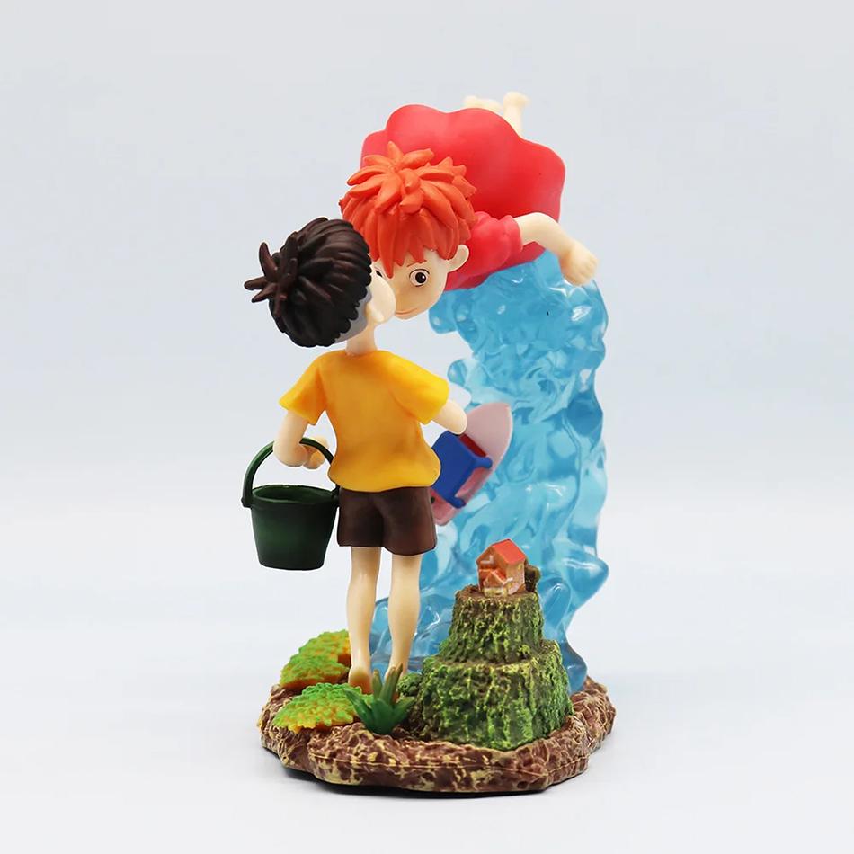 Ponyo On the Cliff Japanese Anime Character 18cm Ponyo Sosuke Cute Character Handmade PVC Model Anime Peripheral Birthday Gift
