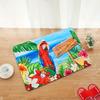 Tropical Paradise Doormat - Vibrant Parrot and Floral Design for Home Entrance, Perfect for Adding a Touch of Exotic Beauty