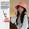 High Quality Four Seasons Letter Rough Edge Bucket Hat Fashion Versatile Outdoor Leisure Sunshade Sun Protection Basin Hat Women's Eaves