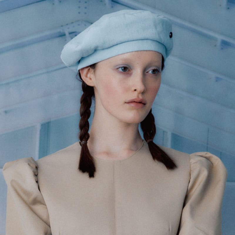 poesiedame DENIM BERET IN LIGHT BLUE