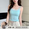 6 fake two pieces of small suspender vest for women, slim and thin in summer, with chest pads inside, Spice girls can wear tops outside