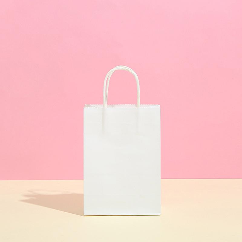 1pcslot Kraft Paper Bag With Handles Gift Packing Bags For Store Clothes Wedding Christmas Supplies Handbags Packaging Bag