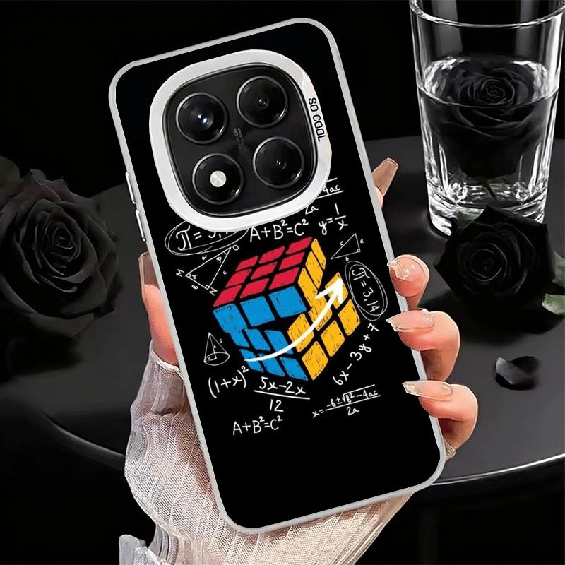 Rubik Cube Formula Spoofs Math Soft Phone Case for Xiaomi Redmi Note 13 14 15 Pro Plus 12S 12 11S 11 11T 10S 10 Shockproof Cover