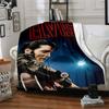 Elvis Presley Rock Legend Flannel Blanket Super Soft Warm Cozy Blanket for Sofa Bed Office Travel All‑Season Home Decor Gift