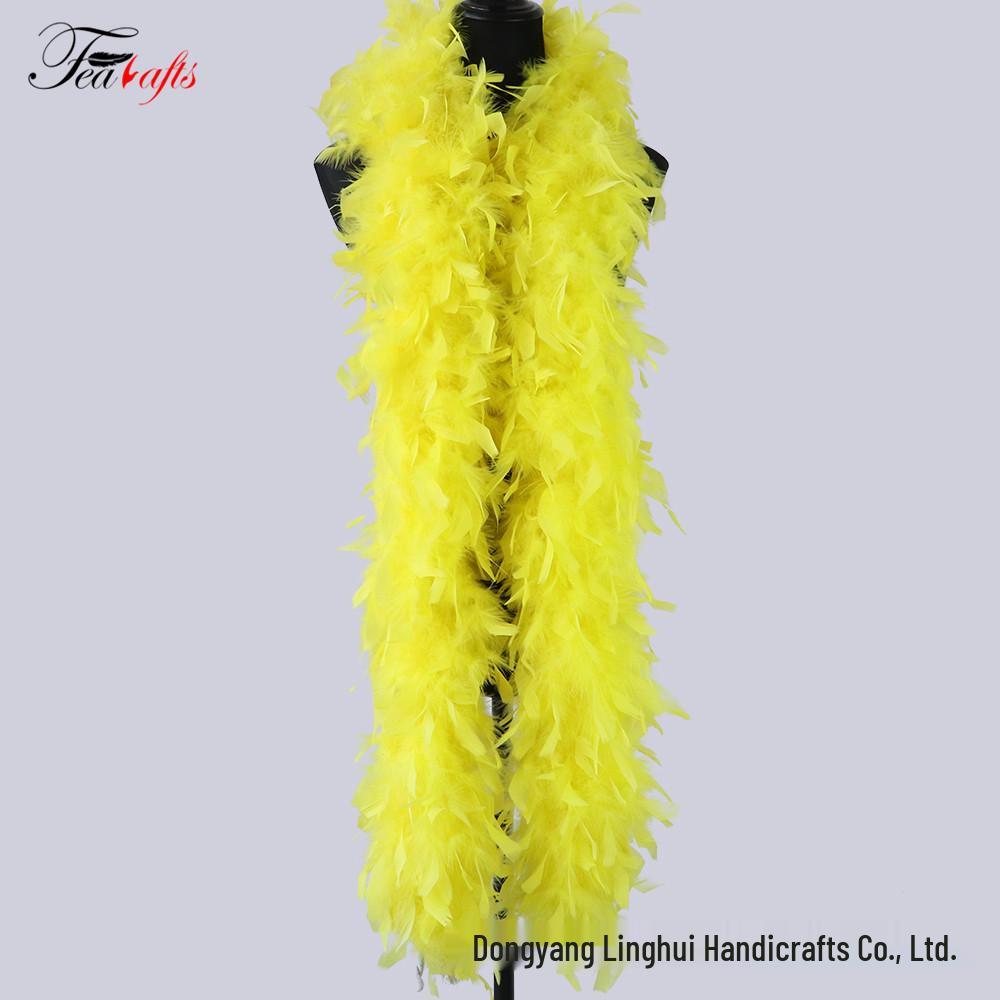

Wool and Turkey Feather Scarf: 90g Strips for Stage, Wedding, and Fashion Accessories