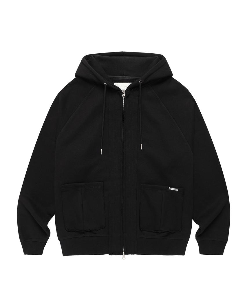 Thevinylhouse Stitch Hoodie Zip-Up Black