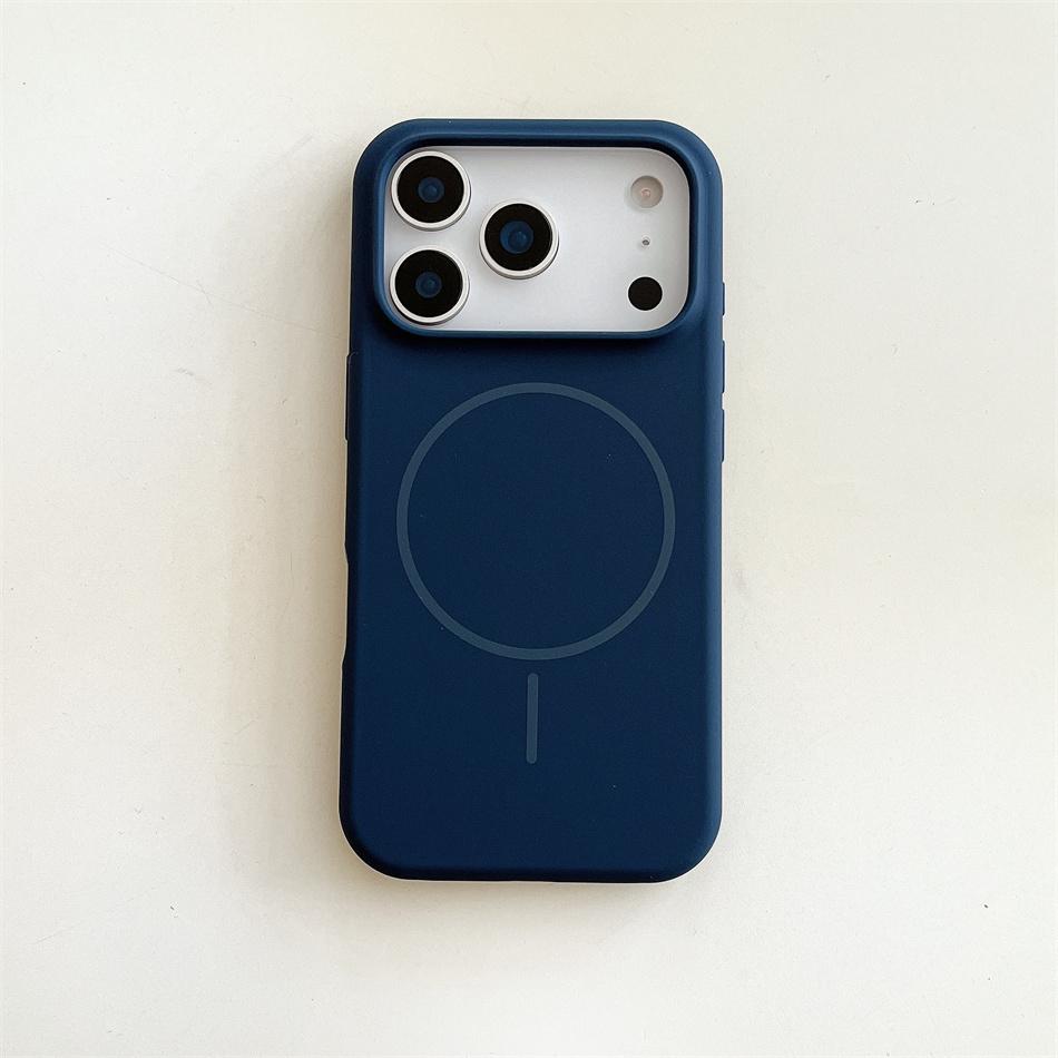 Luxury Skin Feel Magnetic Phone Case For iPhone 17Air 16 ProMax 15 14Plus 13 12 11 Wireless Charging Liquid Silicone Shockproof Cover Fundas