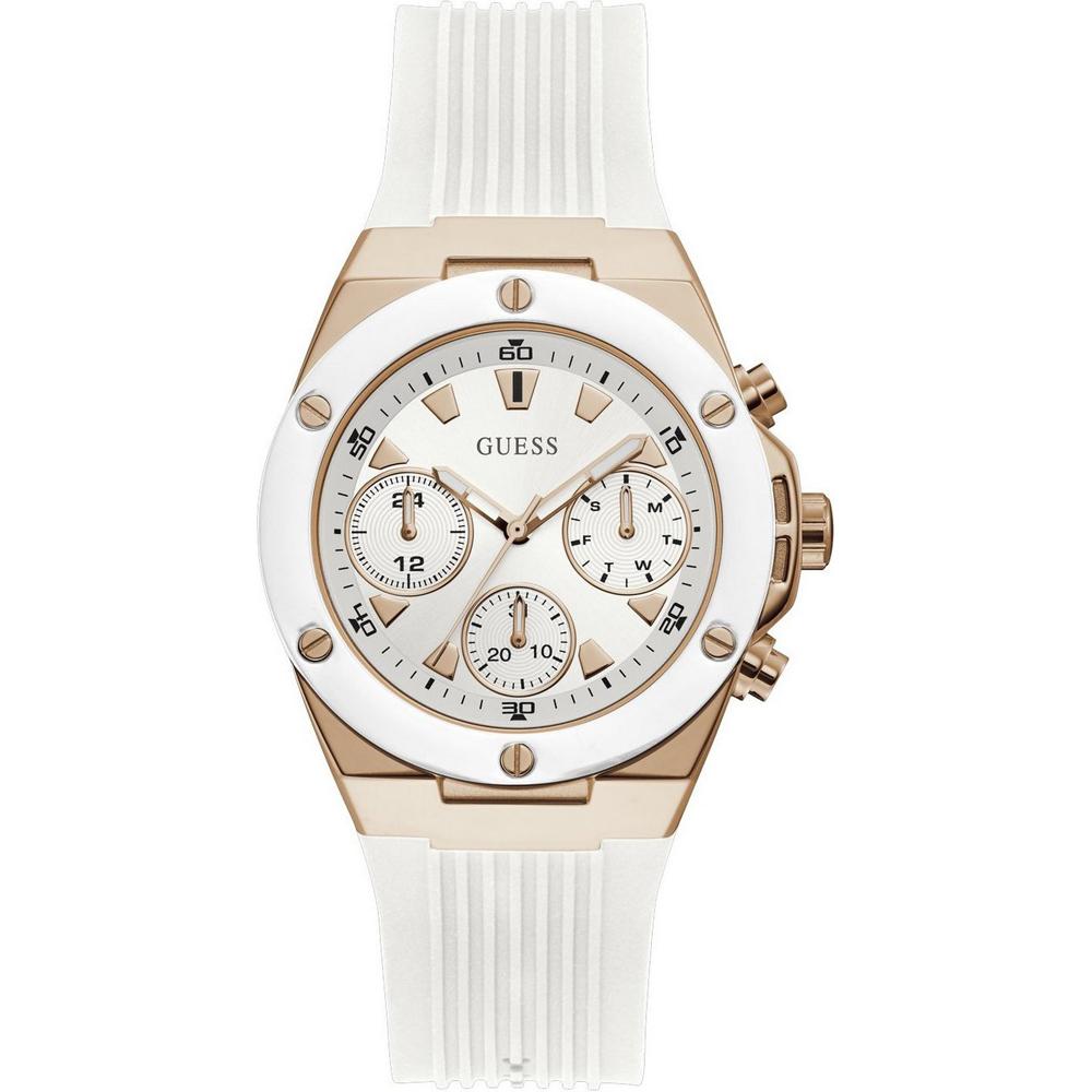 GUESS Athena White Silicone/Stainless Steel Ladies Quartz Watch GW0030L3 белый
