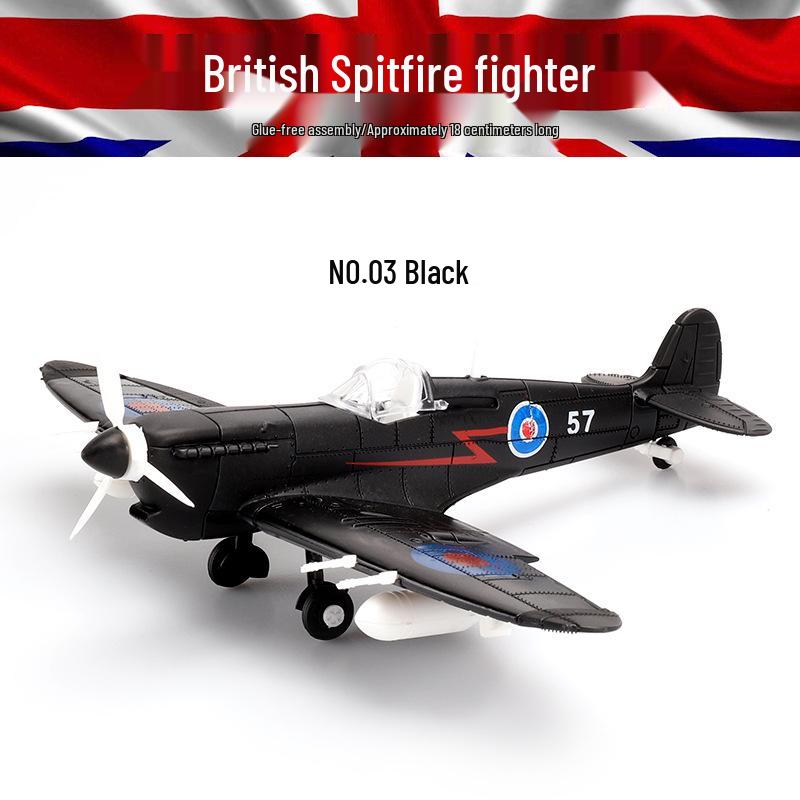 1/48 Scale WWII Corsair & Spitfire Fighter Aircraft Model Kit - 4D Assembly for Boys, Military Collection Ornament (30 Variations)