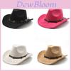 Western Cowboy Hat With Large Brim For Outdoor Sun Protection And Photography