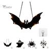 Outdoor Halloween Accessories Pumpkin Hanging Decor, Non-Woven Ghost Ornament with Light String, Spooky Decorations Door Wall Decor for Party