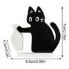 Schwarze Katze schiebt Vase Dekor Kühlschrankmagnet Heim-/Büro-Gedenkbox Katzenschnurrhaar-Sammlung Geschenk für Katzenliebhaber