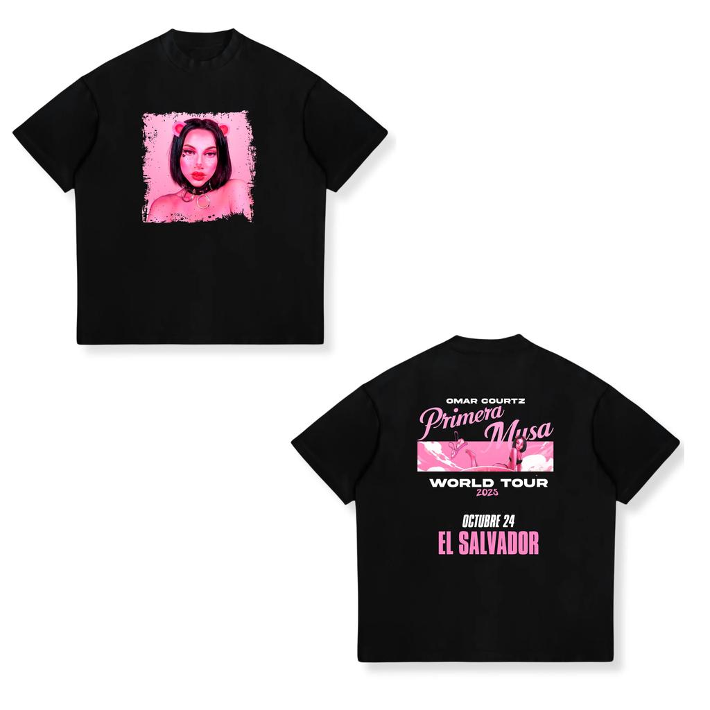 Singer Omar Courtz Album PRIMERA MUSA graphic Tour Popular Unisex T Shirts Unisex Pure Cotton Short Sleeve Y2k Oversized Tee Tops