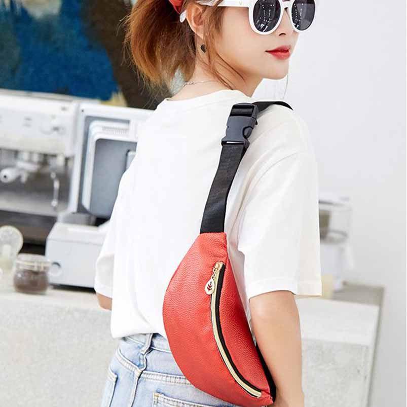Compact And Chic Travel Hip Bag For Women With Zipper Closure And Pocket
