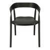 Black Bow plastic chair with armrests