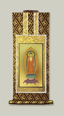 Isemura Kyoto Buddhistische Altäre: Amitabha Buddha Hängerolle für die Jodo-Sekte (verschiedene Sekten und Größen verfügbar) Buddhistischer Altar Hängerolle,