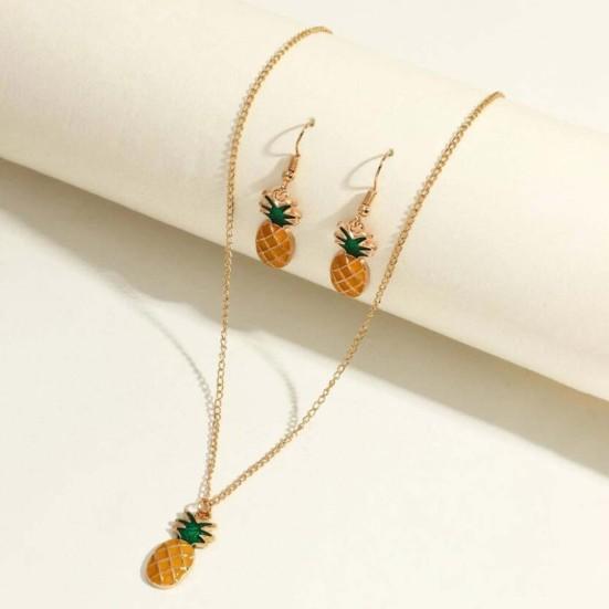 

Модный комплект ожерелья и серег, универсальный аксессуар для пирсинга