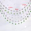 1Meter Shiny Green Crystal Charm 4mm Rhinestone Beads Copper Chain DIY Necklace Bracelet Beaded Chain Jewelry Making Accessories