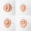Laroal Körperpiercing-Übungsmodell, Silikon, Nasensimulation, Bauchnabelmodell, Set, Zunge, Mund, Display, Zubehör, Ohr für Anfänger
