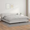 3127332 vidaXL Divan Bed with Mattress White 200x200cm Faux Leather