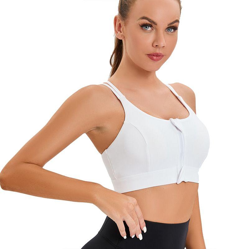 

Sports Underwear High Strength Shockproof Beauty Back U-Shaped Quick-Drying Running Fitness Bra Sexy Yoga Vest Containing Chest Pad M White
