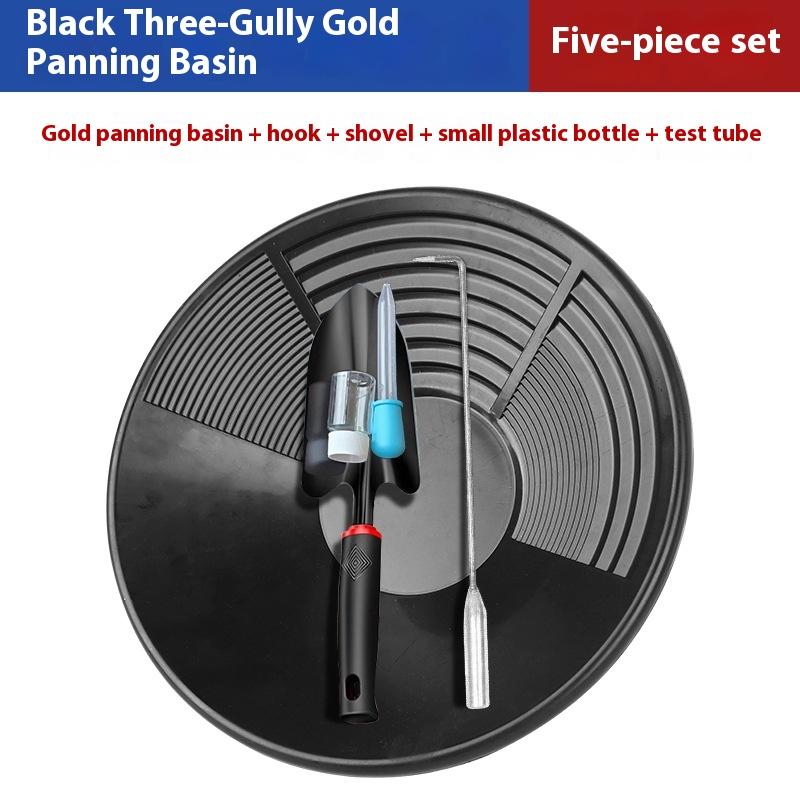 Goldwaschpfanne mit Riffeldesign, 1/3/5 Stück Outdoor-Schürfwerkzeug für effektiven Goldabbau