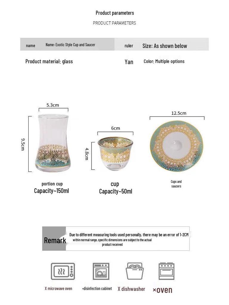 Tasse à café turque raffinée, élégante tasse à thé à motifs pour femmes