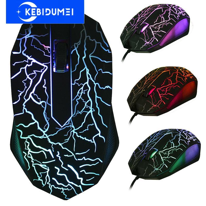Mouse cu fir 3200DPI Mouse cu fir LED colorat Mouse profesional pentru computer 3 butoane Mouse pentru jocuri ultra-precise pentru Dota 2 LOL Gamer