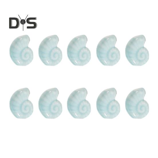 10 Pezzi Perline Sparse Fatte a Mano a Forma di Conchiglia di Mare Perline in Ceramica Estive per Creazione di Gioielli Braccialetti Artigianato