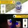 1/2Pcs Solar Garden Light, Outdoor Waterproof Solar-Powered Hanging Lantern with American Flag Design for Independence Day Holiday Decoration