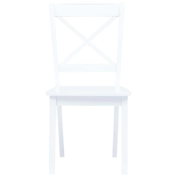 VidaXL 2x Bois d'Hévéa Massif Chaises de Salle à Manger Chaises à Dîner Chaises de Repas Chaises de Cuisine Chaises de Salon 247356