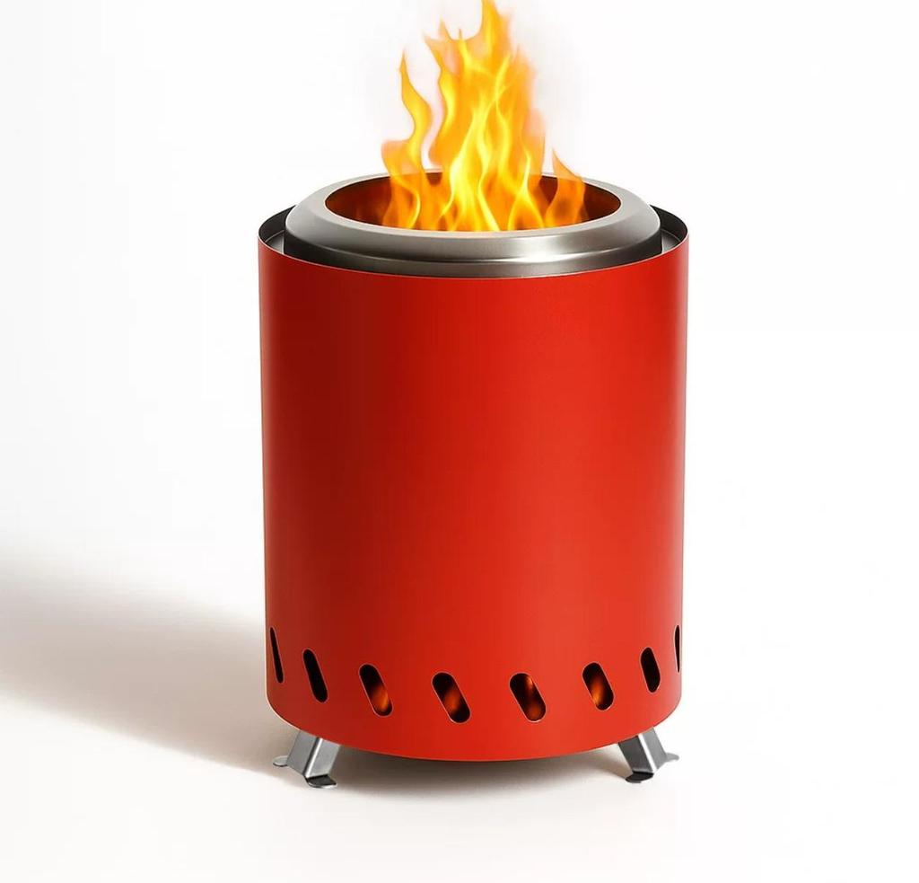 Stainless Steel Portable Smokeless Wood Stove with Legs for Camping & Outdoor Bonfires