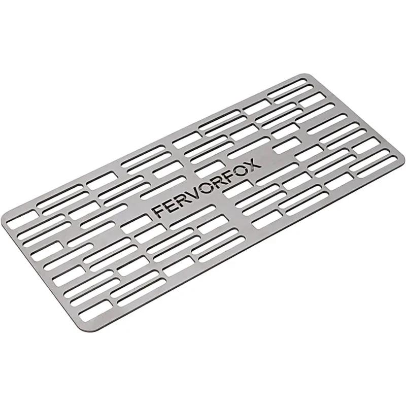 

Сетки для гриля из нержавеющей стали, походные титановые мини-решетки для гриля, термостойкие, не деформирующиеся, для улицы