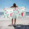1pc Tropical Pink Flamingo Pattern 2D Printed Microfiber Beach Towel, Quick Dry Super Absorbent. Great for Beach, Pool