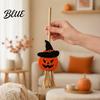 Durable Glitter Felt Patterns Halloween Mini Broomstick Ornament Witch Pumpkin Bat Ghost Decor with Natural Grass Desktop Broom Festive Tabletop
