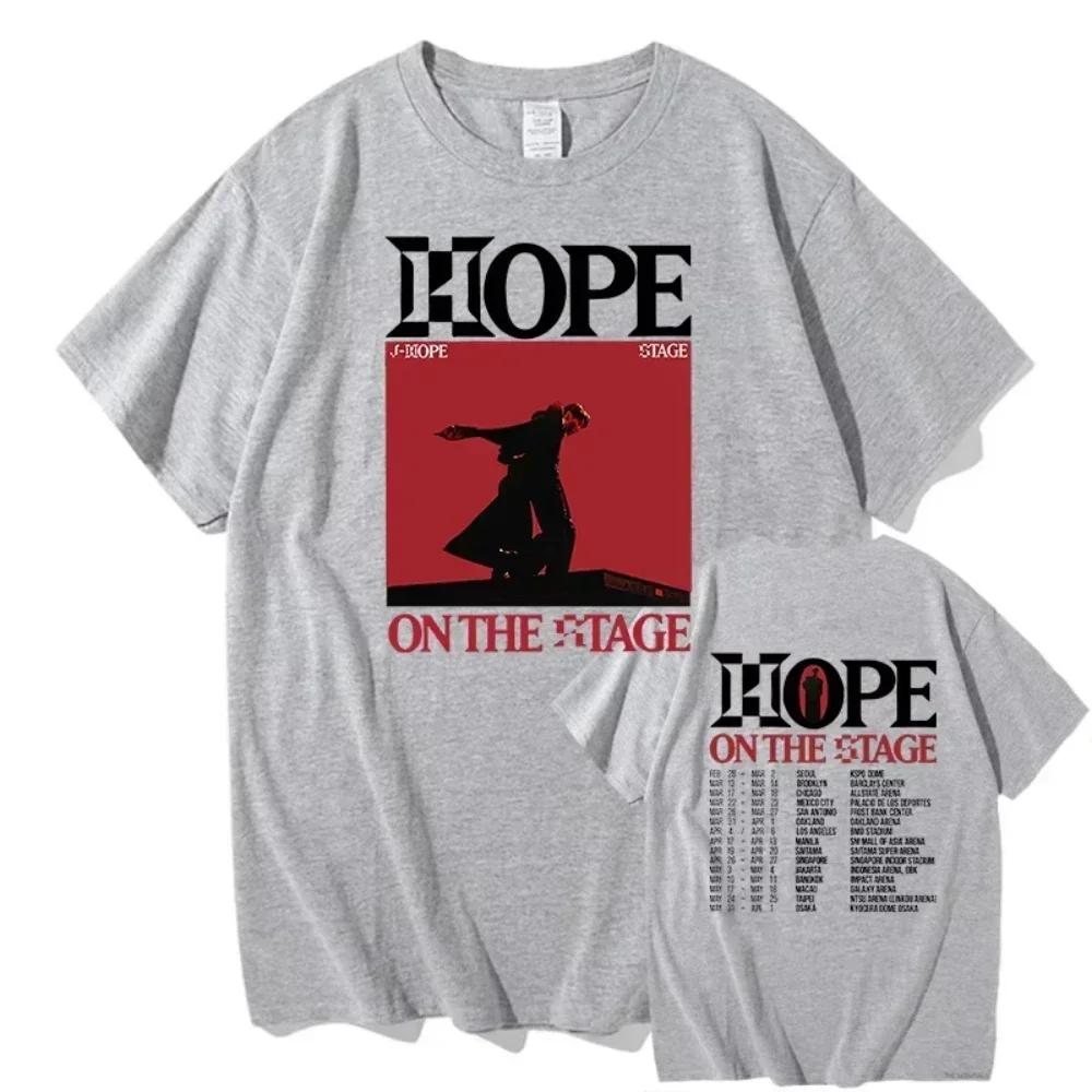 J-Hope Hope on The Stage Tour Tshirts Graphic Print T-shirts Men Women Fashion Hip Hop Cotton Tshirt Casual Short Sleeve T Shirt