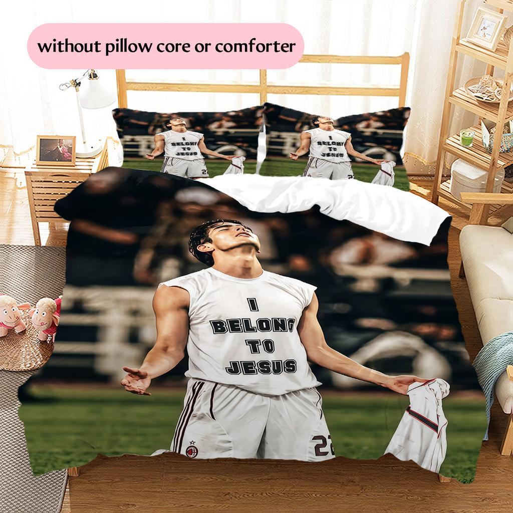 Kaká Pattern Bedding Home Decoration Birthday Gift (1 * duvet cover + 2 * pillowcase, without core),fan merchandise.