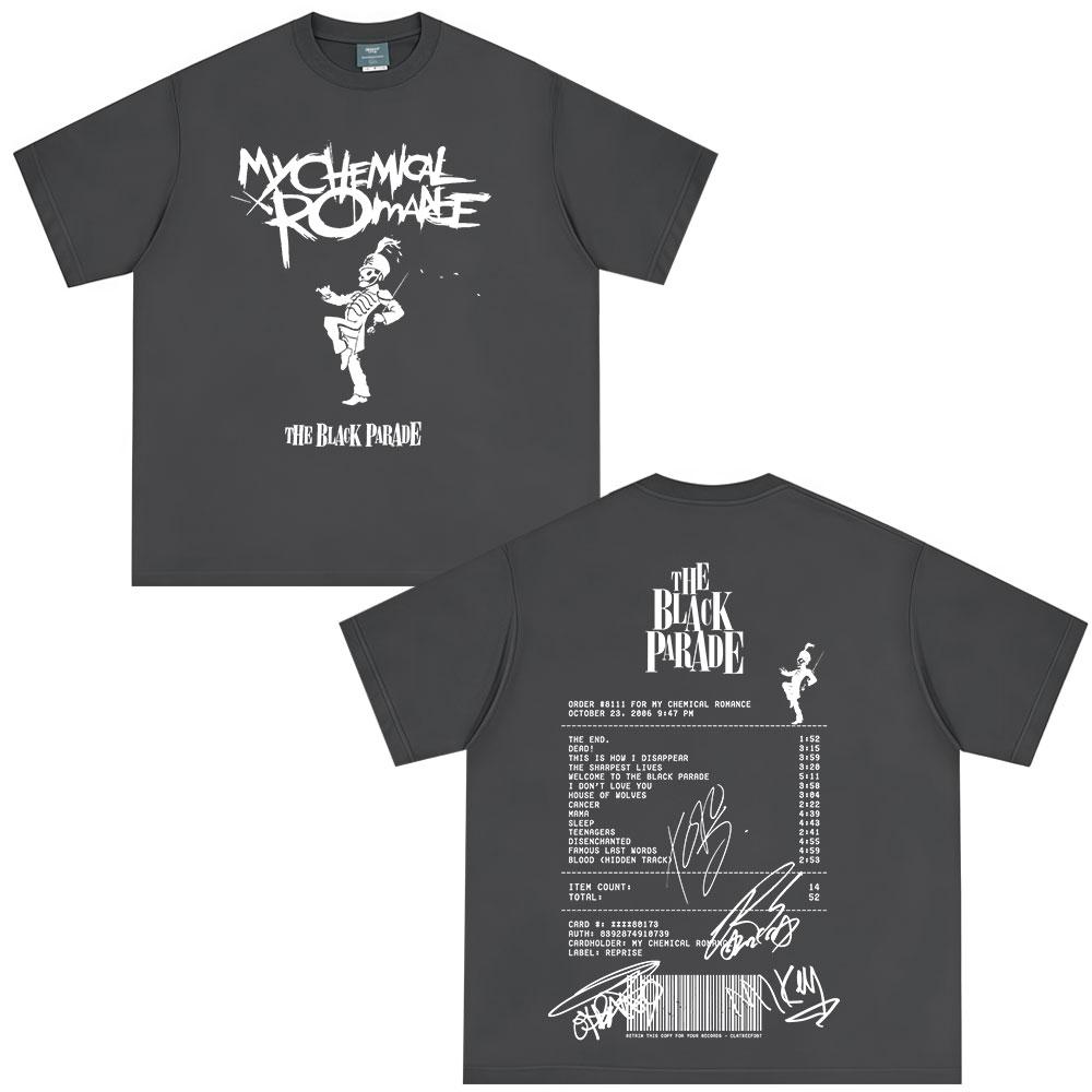 The Black Parade 2026 Tour Tshirts Rock Band My Chemical RoUnisexce Tshirt Unisexs Women Clothing Cotton Casual Y2K Top Streetwear