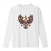 Patriotic Polish White Eagle Folk Art Floral Print Casual T Shirt vintage Washed Unisex Breathable Versatile homme graphic
