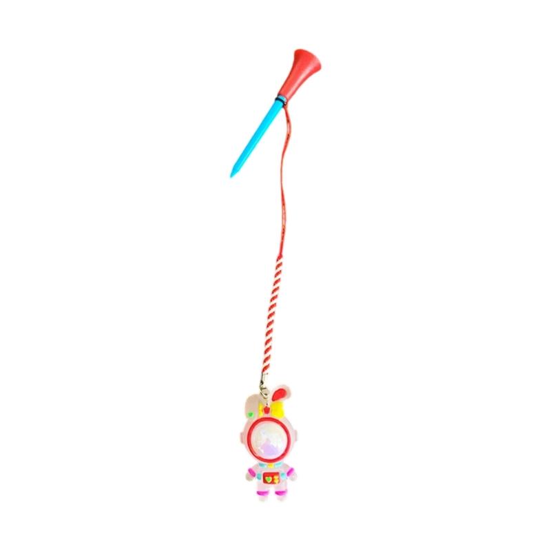 LED Flashing Golf Tees with Lovely Star Rabbits Cartoon Flashing Light Golf Rubbers Tees for Night Play красный