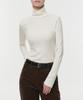 MUSINSA STANDARD WOMAN [Heat Standard] Women'S Ribbed Slim Turtleneck T-Shirt [Cream]