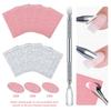 5/10 Blatt Nagelhautschieber Selbstklebend Sand 100#180#240# Flake Feile Nägel Trimmen Vorpolieren Schleifpapier Set Manikürewerkzeug