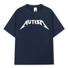 T-shirt Meme Rock Metal Autismo Unisex Moda Unisex Hip Hop Manica Corta Magliette Oversize 100% Cotone Magliette Comode Streetwear