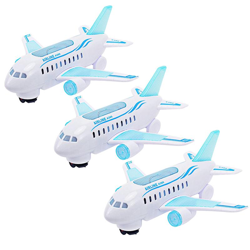 Electric Airplane Toy With Led Light And Sound Automatic Moving Airplane Model Toy Airplane Model For Birthday Kids
