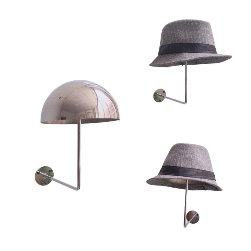 Heavy Dutys Steel Caps Rack With Hemispherical Design Secure Wig Hat Display Holder For Exhibitions Shop Easy Assembly