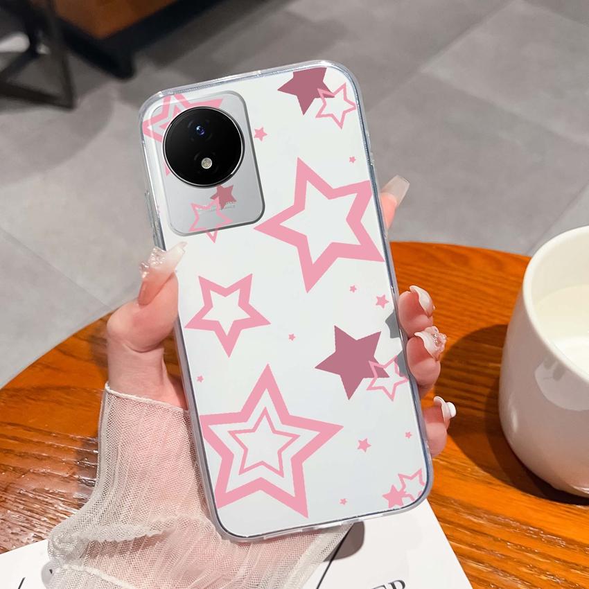 For Vivo Y02 Y02A Y02S Y10 Y11 Y12 Y12a Y13 Y15 Y15a Y16 Y17 Y19 Clear TPU Case Ocean Whale Pattern Anti Drop Back Cover For Vivo Silicone Phone Shell