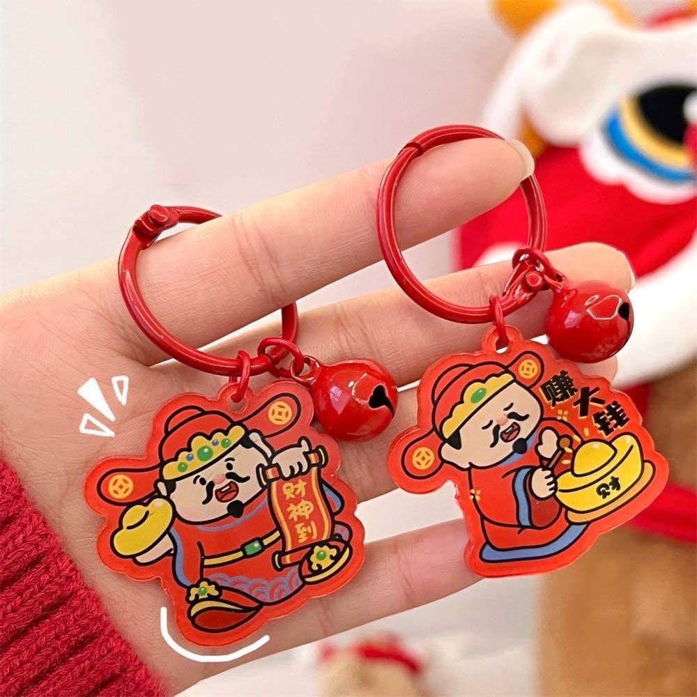

Bag Pendants Chinese New Year Keychain Mahjong Shape Chinese Toy Pendant Lady/Girl