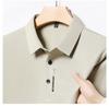 Men's Summer Ice Silk Short Sleeve Lapel T-Shirt - Versatile, Trendy, Cool, and Casual.