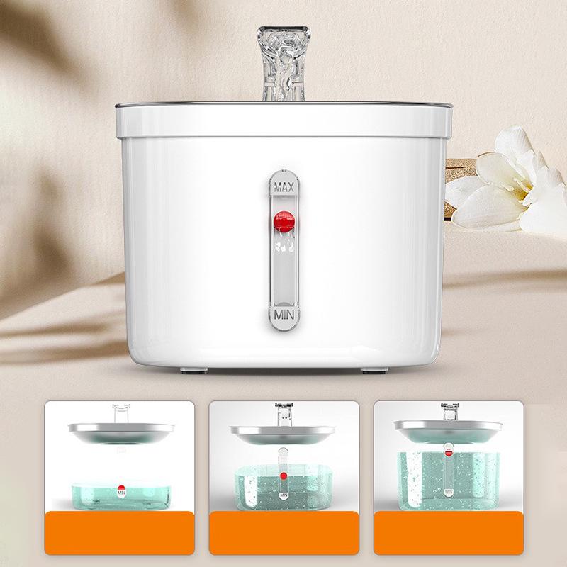 Stainless Steel Smart Cat Water Fountain with Automatic Circulation