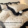 French Style Pure Cotton Four-piece Set 100% Cotton Sheets Lace Quilt Cover Pastoral Style Bedding
